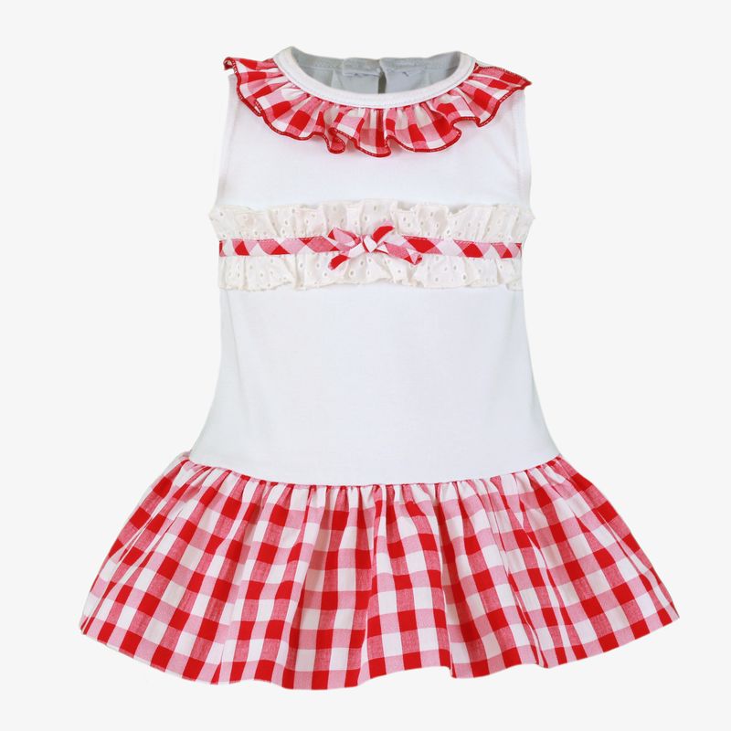 Miranda Baby Girls Red & White Dress - 0517/V
