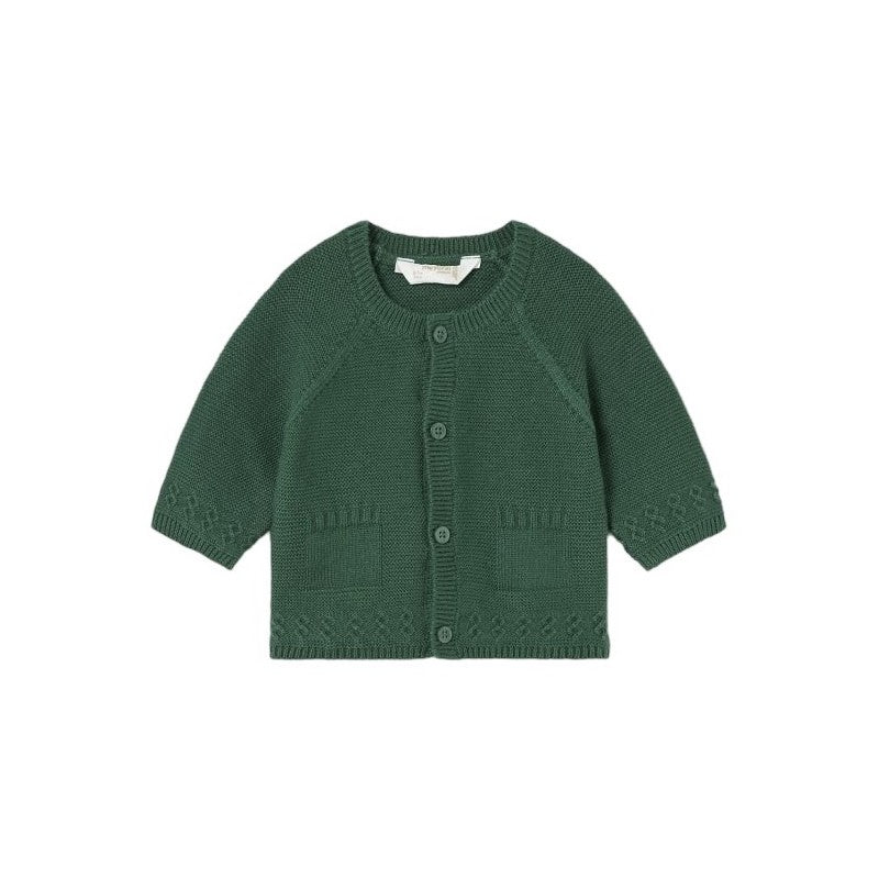 Mayoral Boys Three Piece Tartan Set With Green Cardigan - 2239