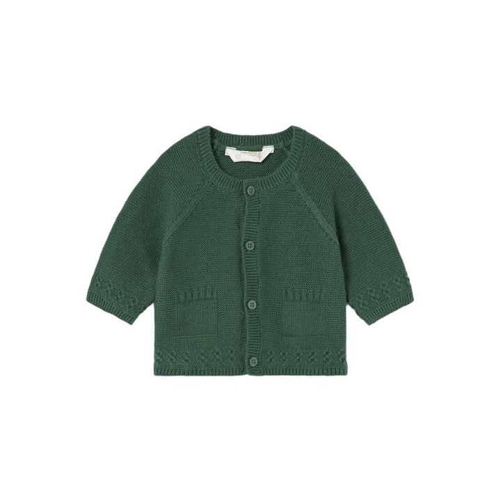 Mayoral Boys Three Piece Tartan Set With Green Cardigan - 2239