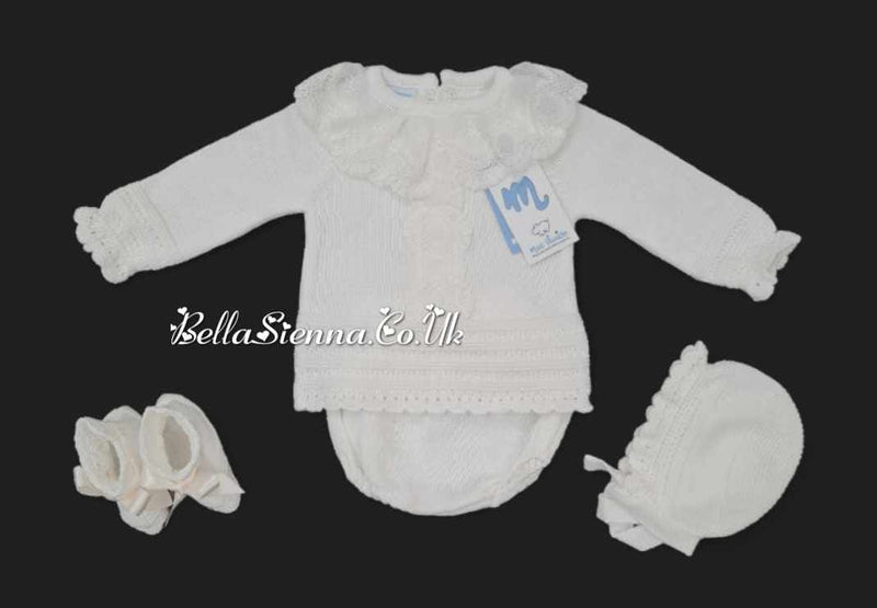 Mac ilusion Ivory Four Piece Knitted "Coming Home" Outfit - 9238