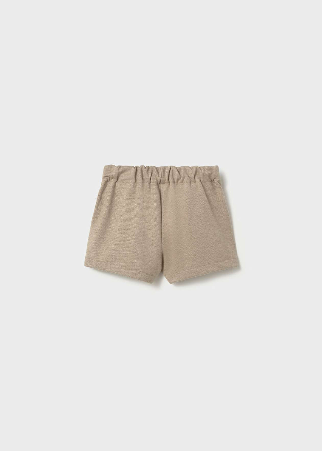 Mayoral Girls Cream & Beige Super Soft "Teddy Bear" Jumper  & Beige Twill Shorts - 2383 & 2202