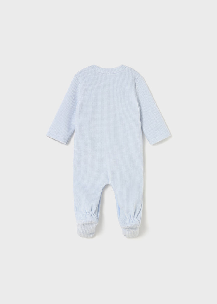Mayoral Baby Boys Pack Of Two Velour Babygrows, All In One, Sleepsuit - 2719