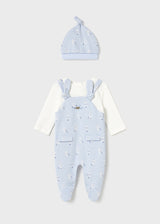 Mayoral Baby Boys All In One Bunny Rabbit Outfit With Matching Hat - Blanket Also Available - 2609
