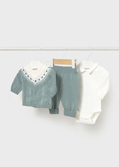 Mayoral Baby Boys Three Piece Knitted Trouser Set - 2570 - Lluvia