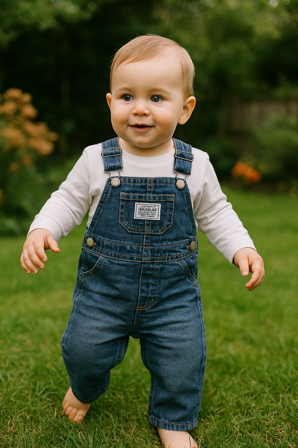 Levi's Kids White/Red Long Sleeved T-shirt & Dungaree Set