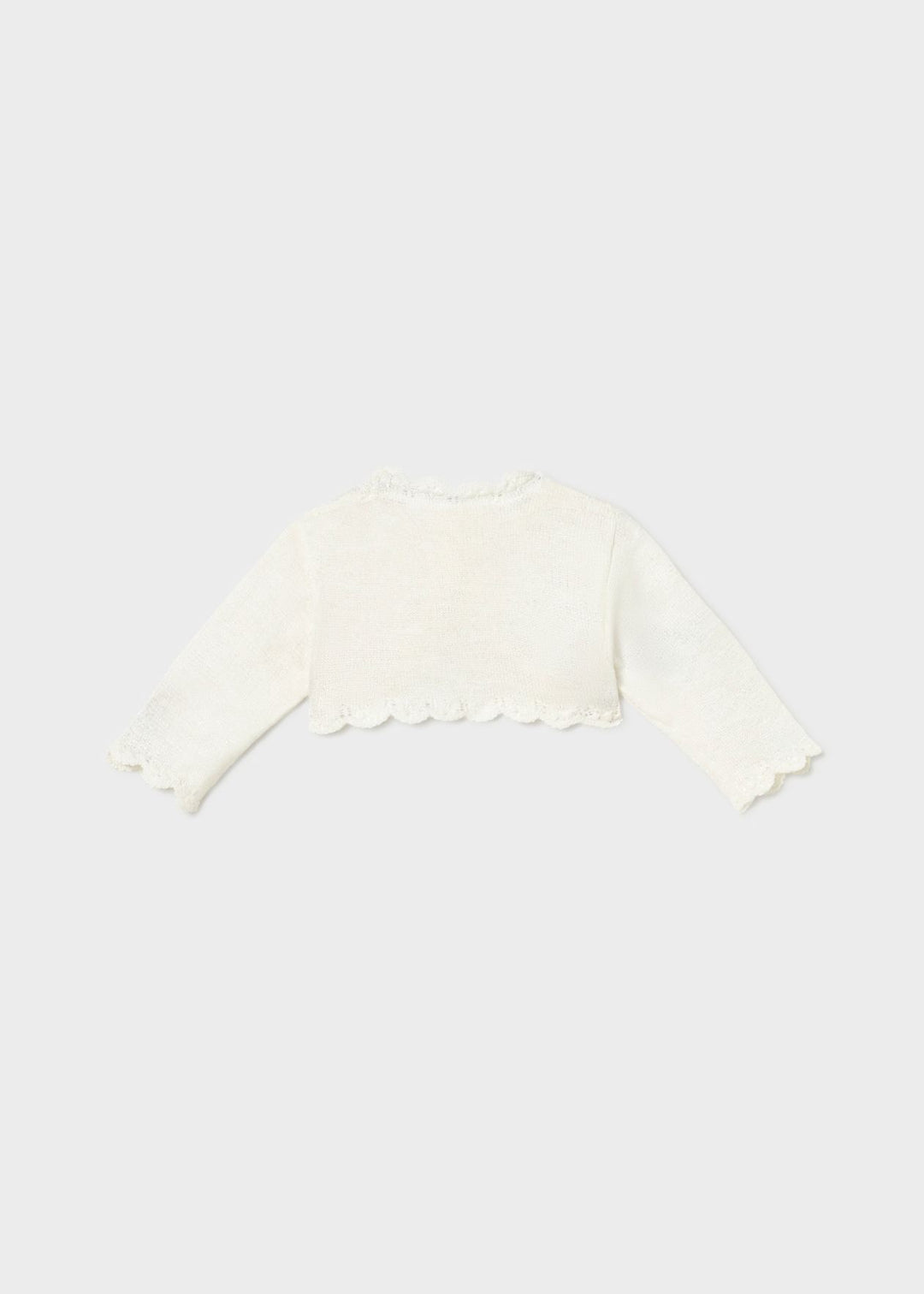 Mayoral Baby Girls Ivory Cardigan With Lace Trim - 1301 - 53 - Natural
