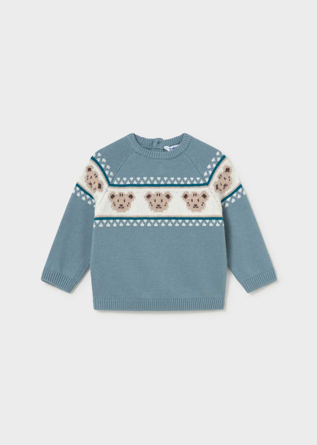 Mayoral Boys Arctic Blue Teddy Bear Jumper & Slim Fit Trousers - 2375 & 563 -42