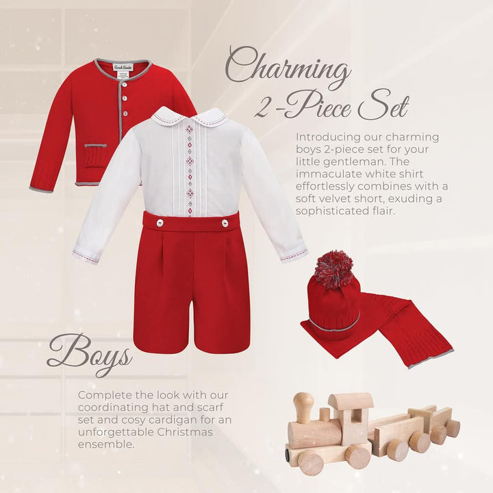 Sarah Louise Red Velvet Outfit - 013153