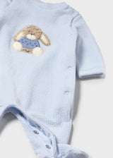 Mayoral Baby Boys Pack Of Two Velour Babygrows, All In One, Sleepsuit - 2719