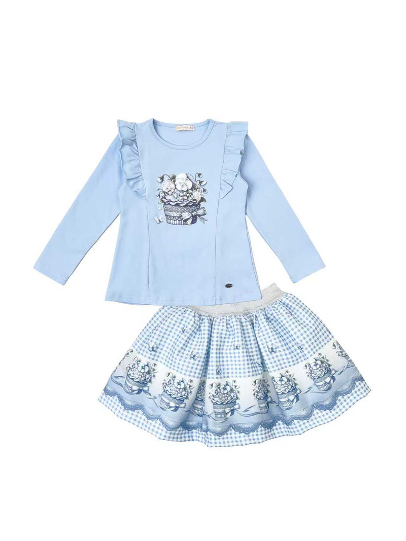Giorgio Bambini Girls "CUPCAKE" Long Sleeved Top & Skirt Set - YG-10