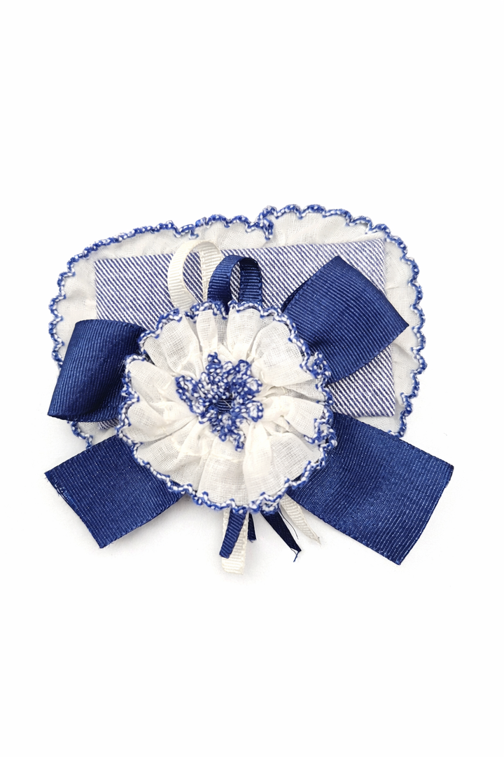 Dbb Collection Hair Clip - Navy Blue & White - 12391