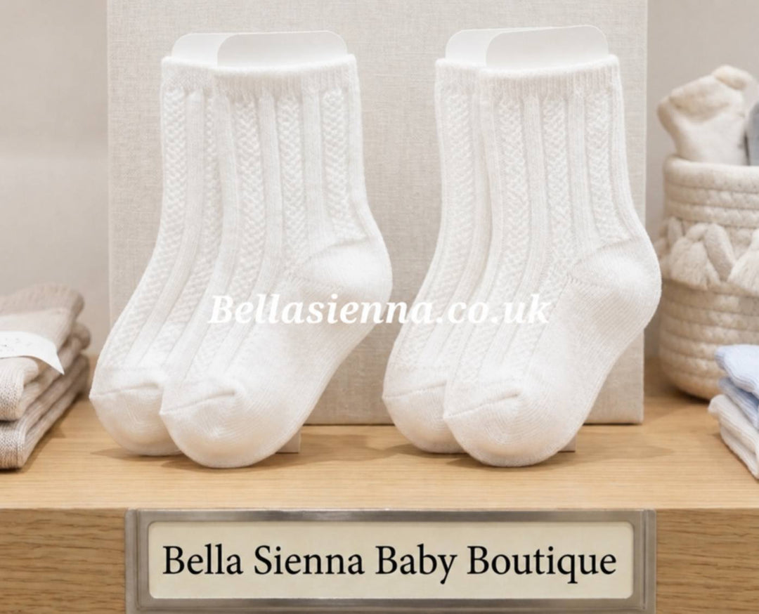 Two Pairs Of White Cotton Rich Ankle Socks - Cannes