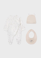 Mayoral Baby Unisex 3 Piece Gift Set - Babygrow, Bib & Hat Set - 9979