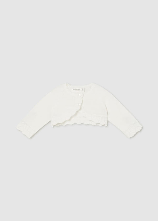 Mayoral Baby Girls Winter Ivory Bolero Cardigan - 307