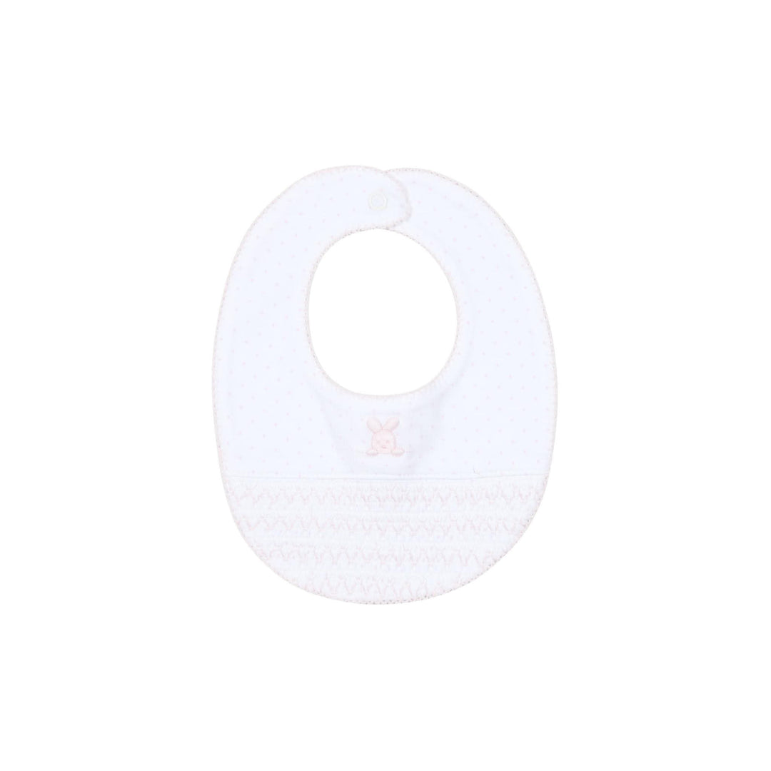 Deolinda "CONFETTI" Baby Girls Smocked Babygrow & Matching Bib With Embroidered Bunny Rabbit - DBV26102