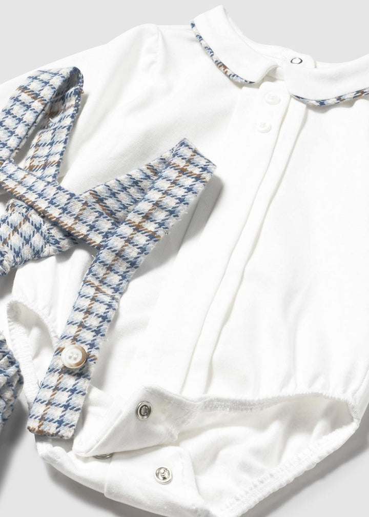 Mayoral Boys Winter Blue Check Three Piece Set - 2258 - With Cardigan  2237