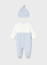 Mayoral Baby Boys All In One Bunny Rabbit Outfit With Matching Hat - Blanket Also Available - 2609