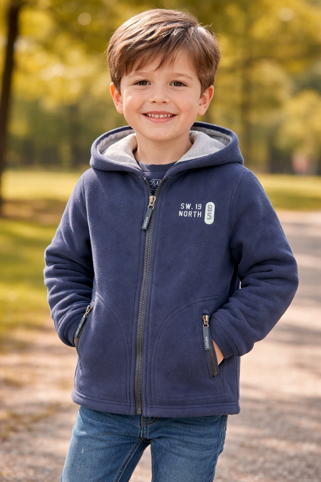 Losan Navy Fleece Hoodie For Boys