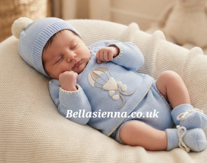 0229 - Baby Four Piece outfit "BEAR IN A PARACHUTE" - 36 - Nube