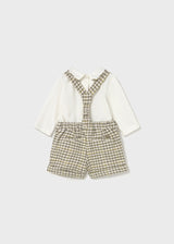 Mayoral Boys Winter Green Check Three Piece Set - 2258 - With Cardigan  2237 Matching Girls Available