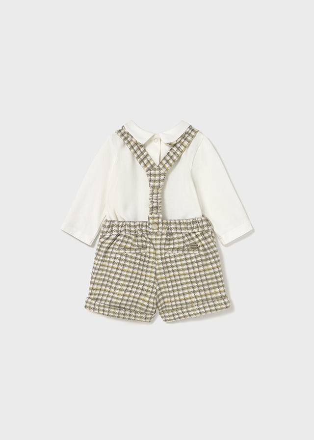 Mayoral Boys Winter Green Check Three Piece Set - 2258 - With Cardigan  2237 Matching Girls Available