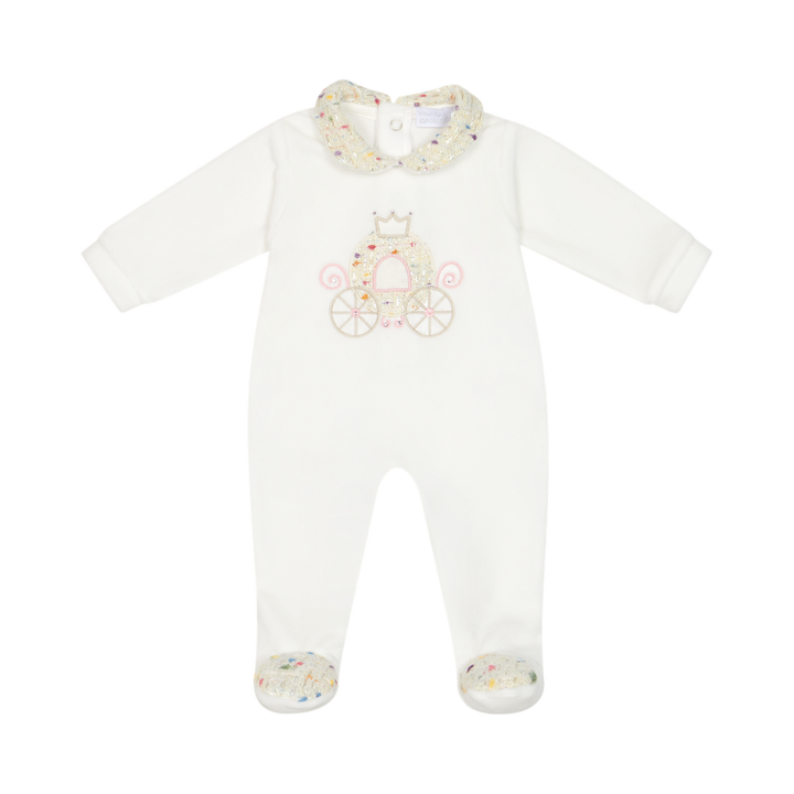 Deolinda "Cinderella" Velour Babygrow, Hat & Matching Blanket Set - CDI2609 & CDI26010