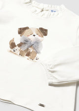 Mayoral Girls Doggy Top & Shorts Set - 2075 & 2261 - Blue Bell
