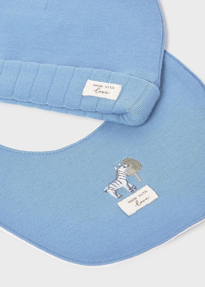 Mayoral Baby Baby Boys 3 Piece Gift Set - Babygrow, Bib & Hat Set - 9979 - Blue