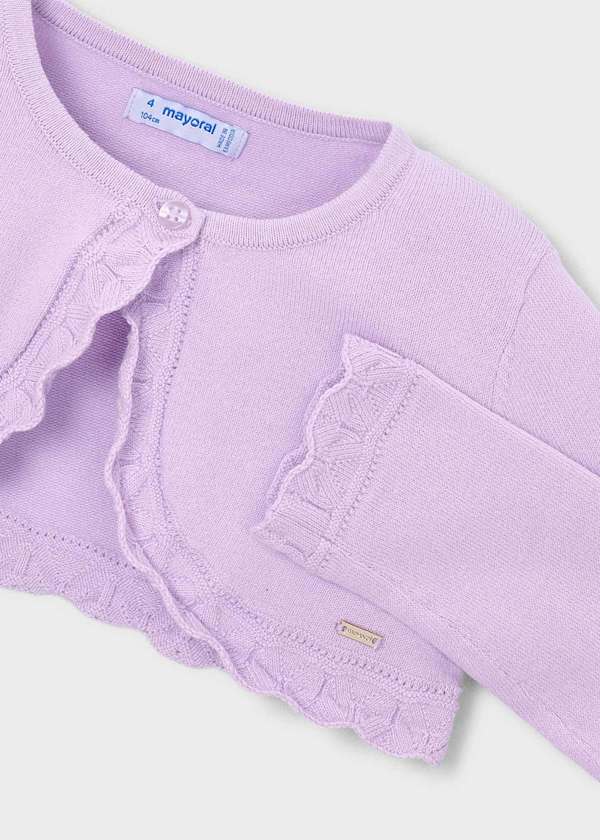 Mayoral Girls Lilac Bolero Cardigan - 320 - 80 Malva