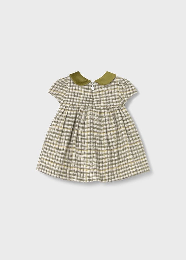 Mayoral Girls Winter Green Check Dress - 2831 - Matching Boys Available
