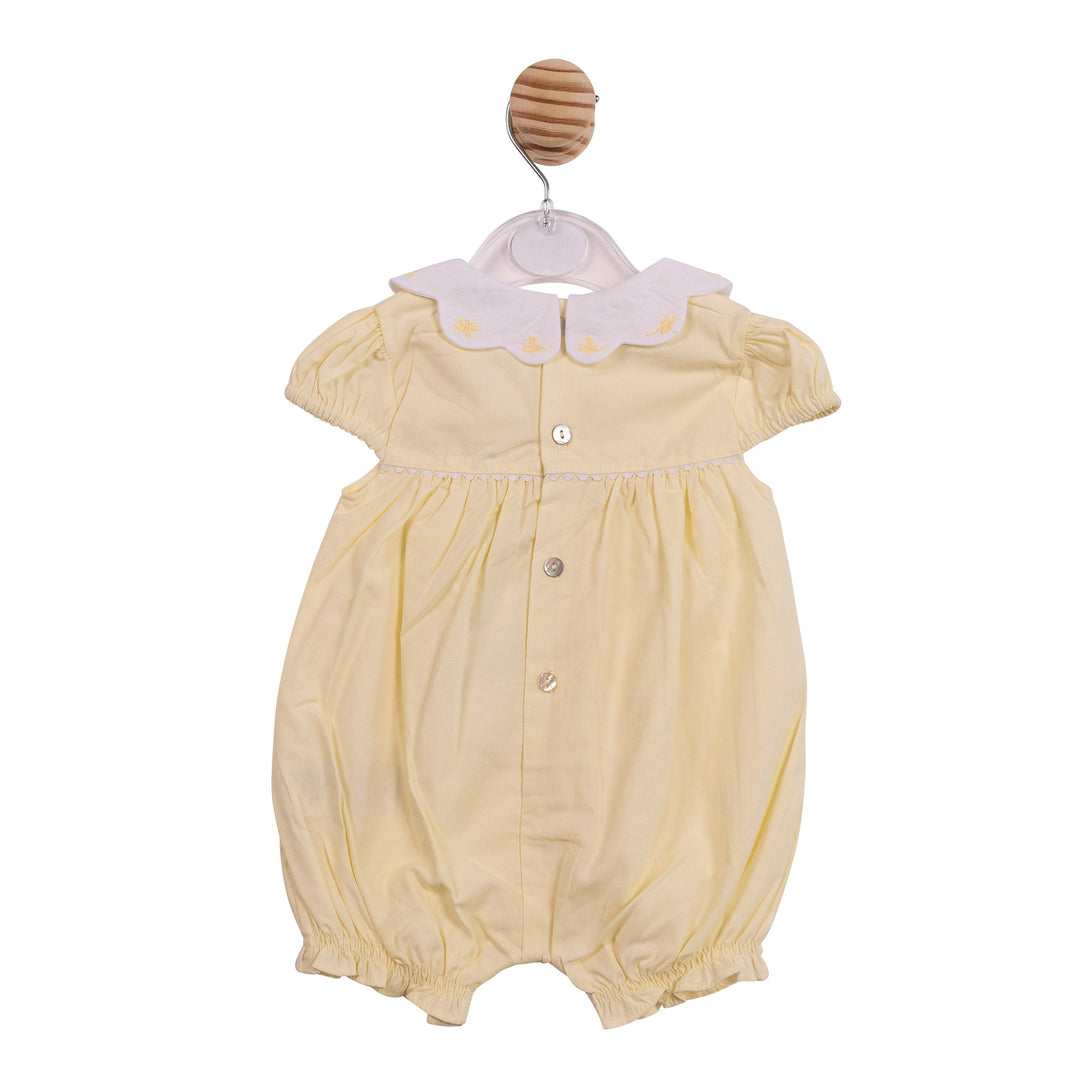 Mintini Baby Girls Lemon Romper With Bows - MB7037
