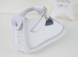 "Bianca" Pex White Patent Leather Girls T Bar Shoes