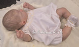 Sarah Louise White & Lemon "HERITAGE COLLECTION" Hand Smocked Bubble Romper - C6004
