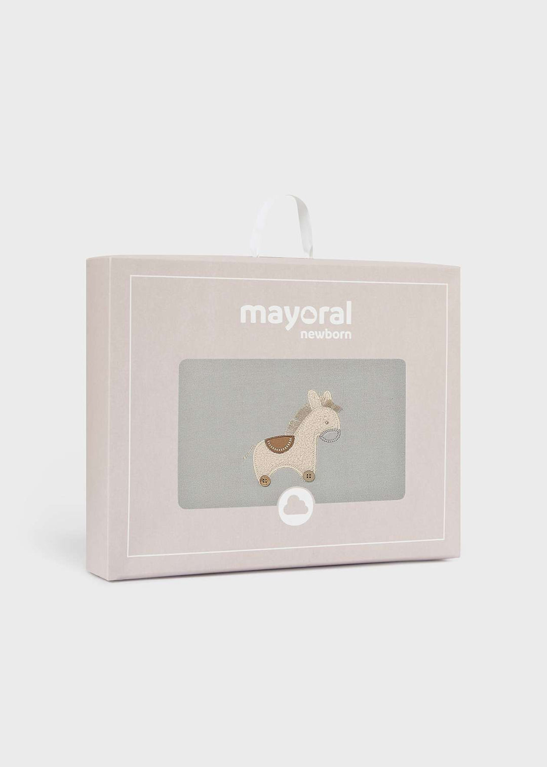 Mayoral Grey "Rocking Horse" Fleece Lined Baby Blanket To Match Outfit - 2518 - 9144