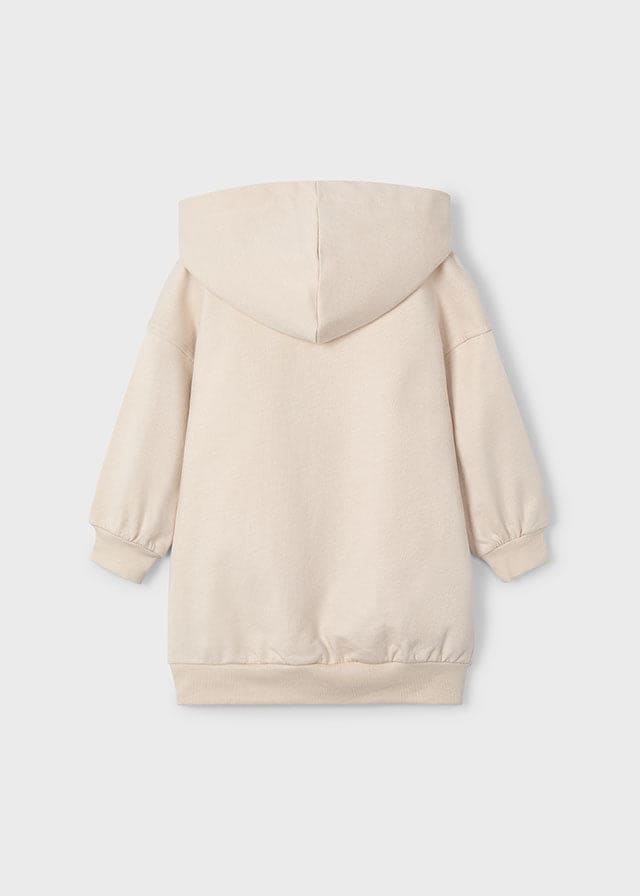 Mayoral Beige Teddy Bear Hooded Jumper Dress - 4928