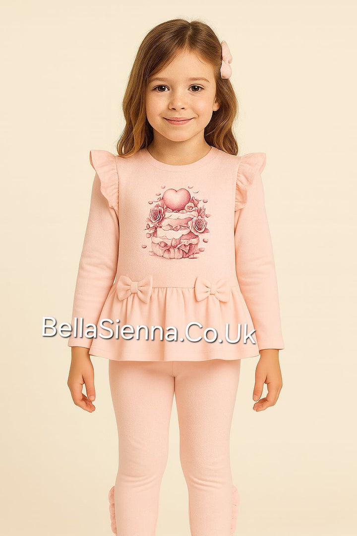 Pink Pearl "Cupcake" Anglaise Leggings Set - YG28