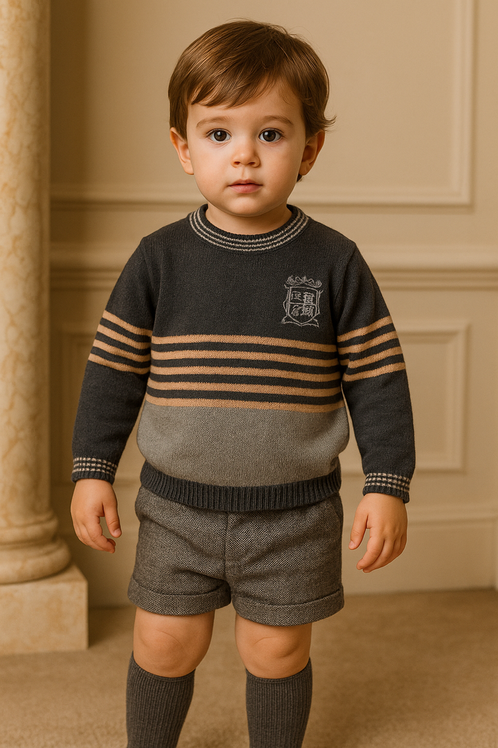 Tutto Piccolo Boys Jumper, Shorts & Socks Set - 4830