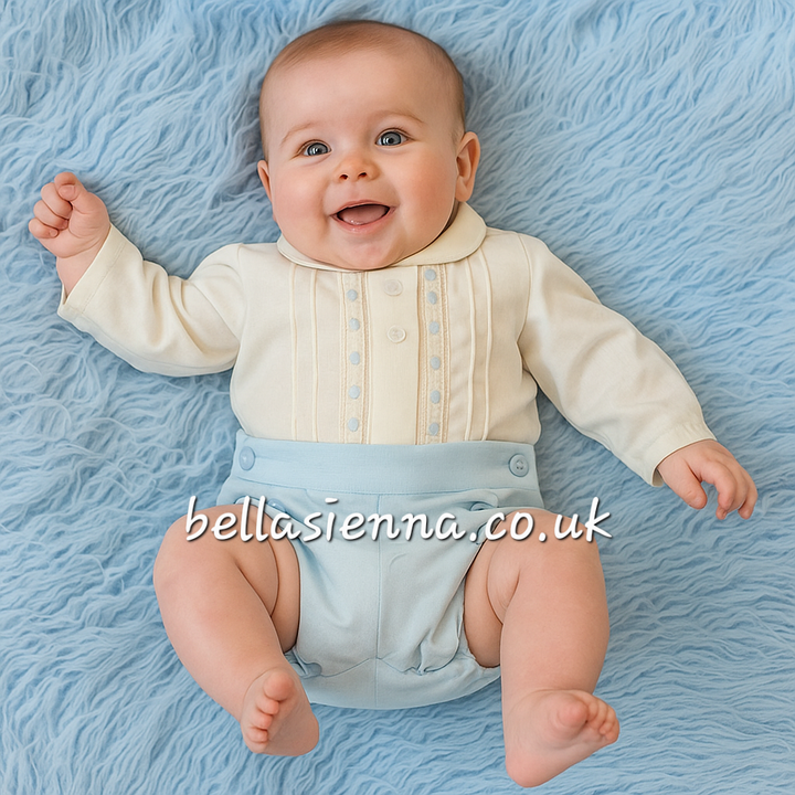 Miranda Boys Blue & Ivory Two Piece Outfit - 22 23