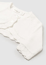 Mayoral Baby Girls Winter Ivory Bolero Cardigan - 307