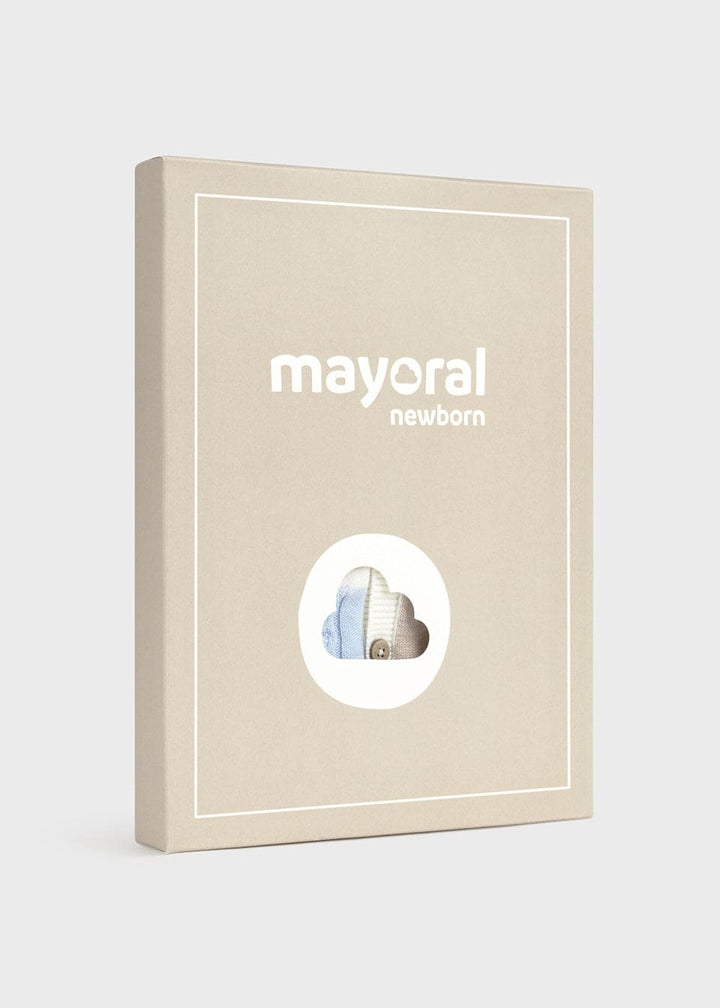 Mayoral Baby Boys Three Piece Bunny Rabbit Knitted Dungaree Set - 2617 - Nube