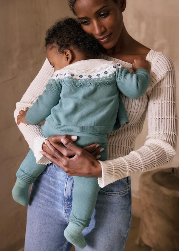 Mayoral Baby Boys Three Piece Knitted Trouser Set - 2570 - Lluvia