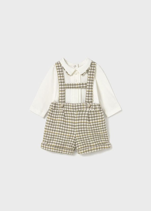 Mayoral Boys Winter Green Check Three Piece Set - 2258 - With Cardigan  2237 Matching Girls Available
