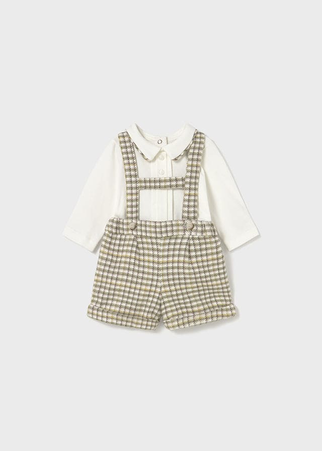 Mayoral Boys Winter Green Check Three Piece Set - 2258 - With Cardigan  2237 Matching Girls Available
