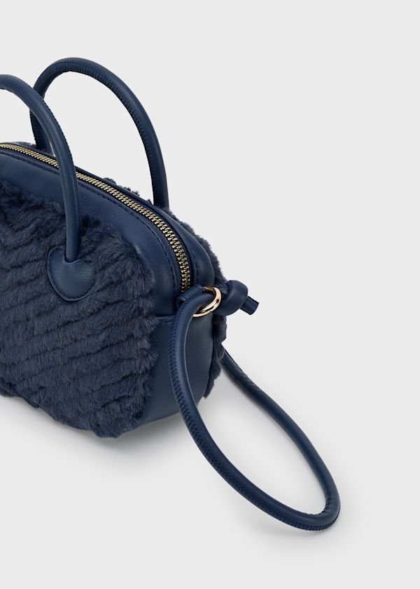 Mayoral Girls Navy Faux Fur Handbag - 10084
