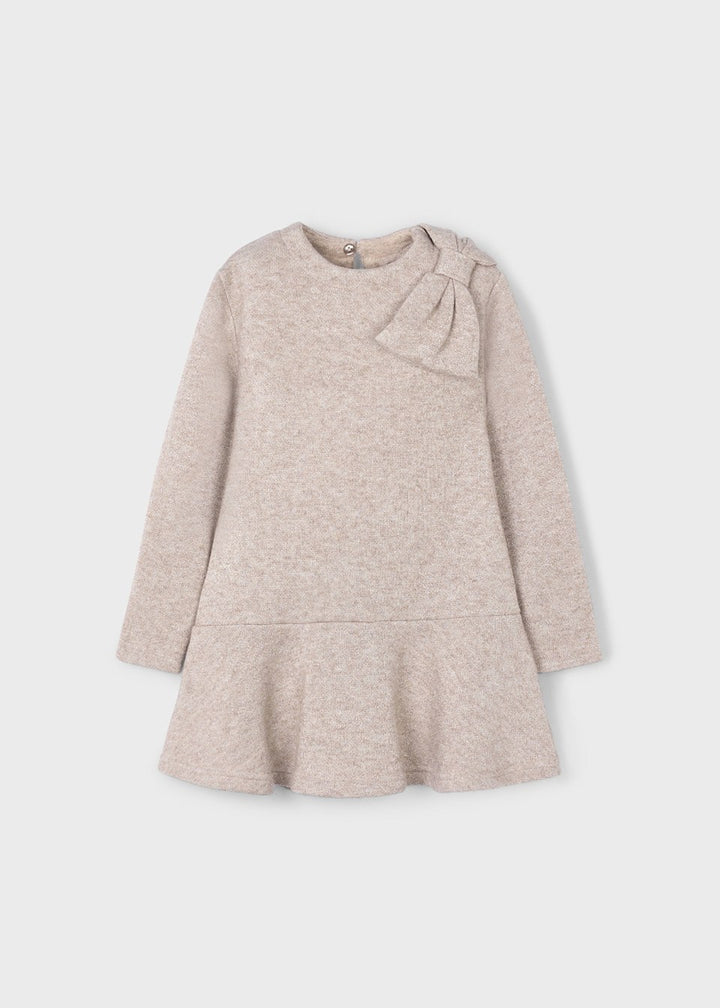 Mayoral Girls Sparkly Knitted Bow Dress - 4991