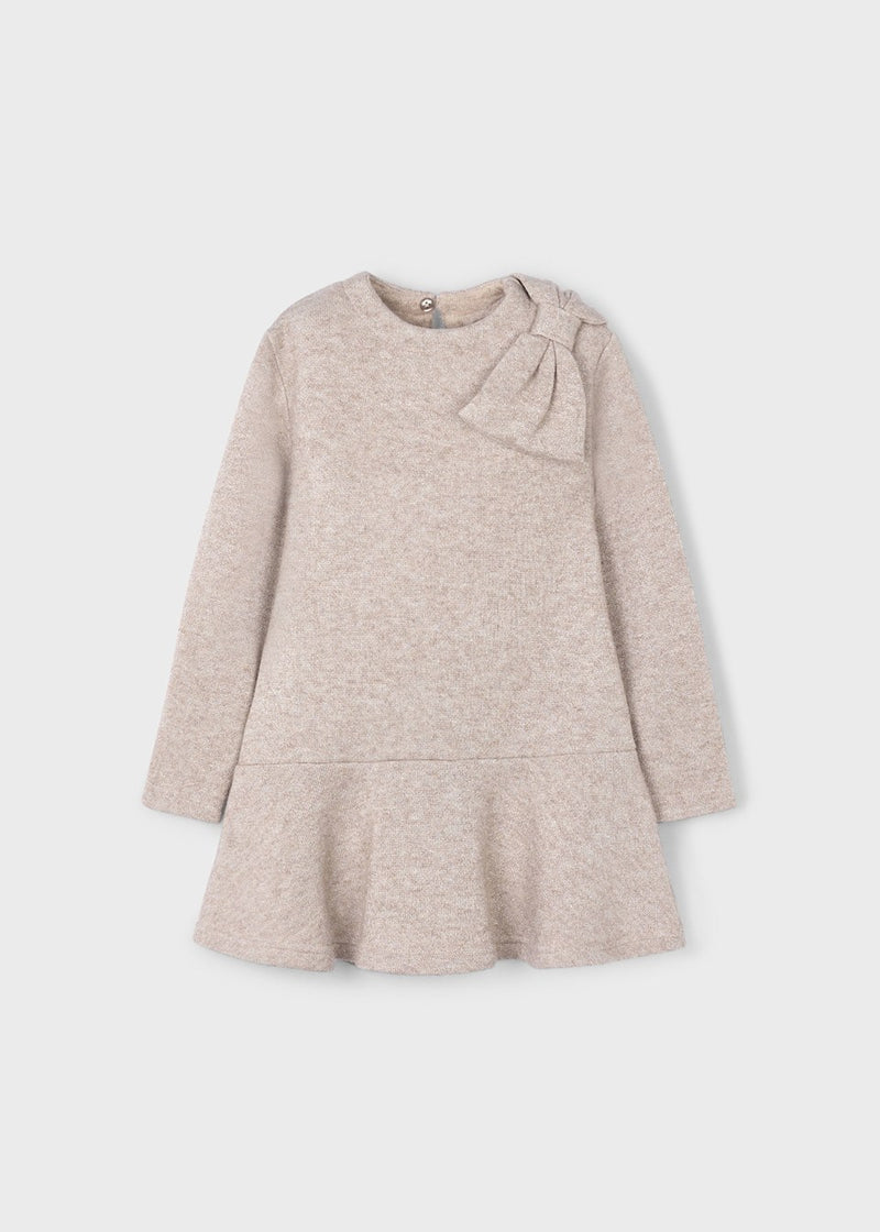 Mayoral Girls Sparkly Knitted Bow Dress - 4991