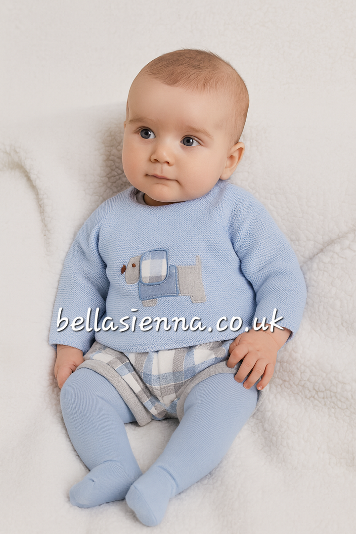 Mayoral Set of check shorts and t-shirt for newborn boy 2223