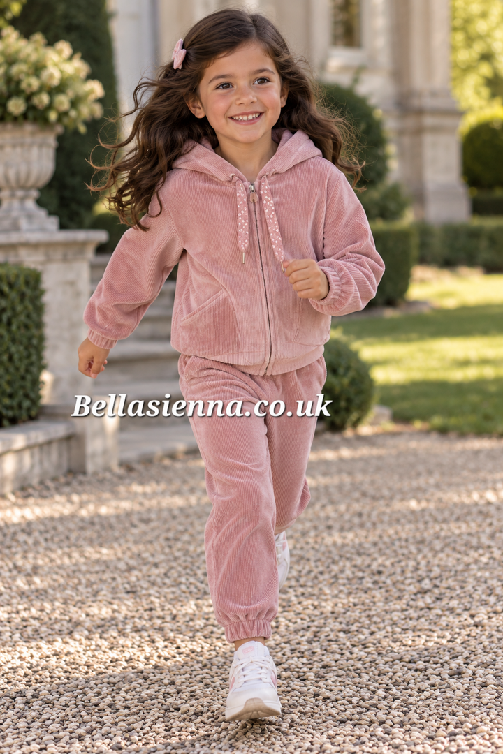 Mayoral Girls 2 Piece Corduroy Tracksuit - Rosy Pink - 4890