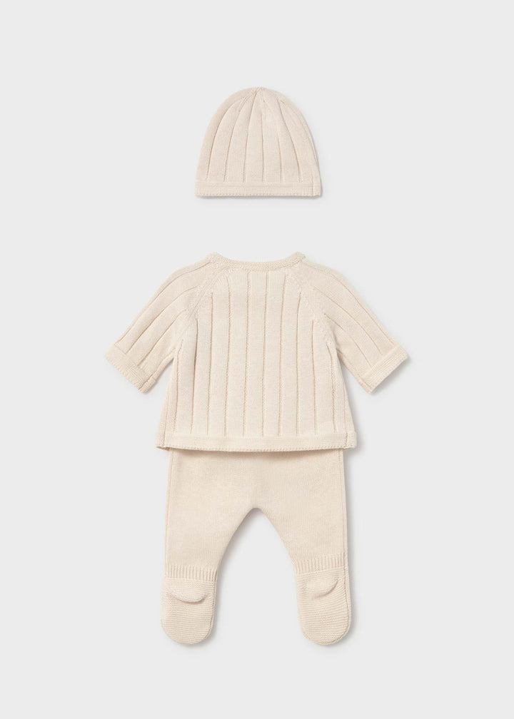 Unisex Baby Three Piece Knitted Outfit - 2511 - Ceramica - Cream