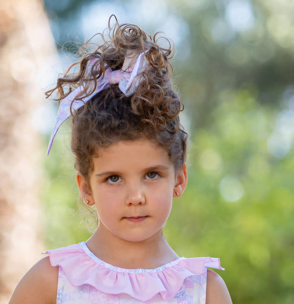 Babine "Pastel Tile" Tulle Hair Bow To Match - 2522826 - 2522925